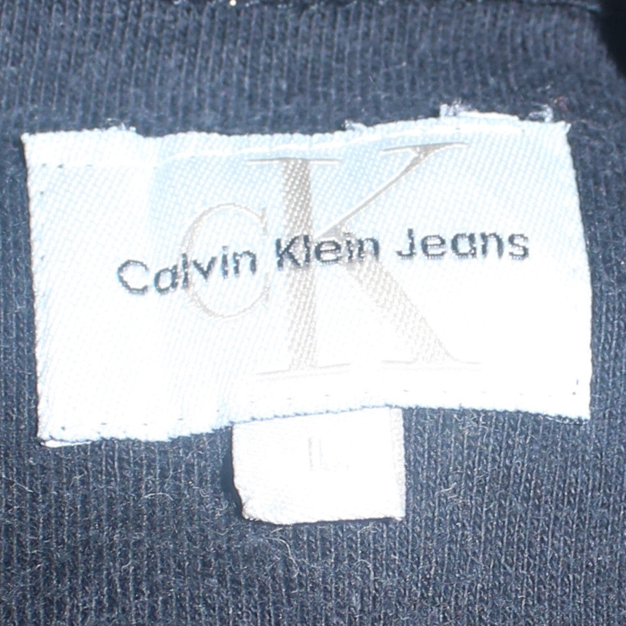 Calvin Klein Jeans Men's Black L Henley Sweatshirt Long Sleeve Cotton