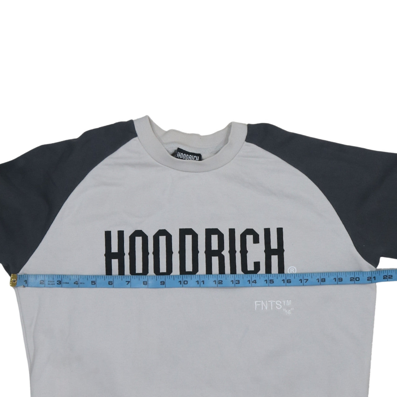 Hoodrich Men's Grey and Black Crew Neck Pullover Sweatshirt Small Cotton