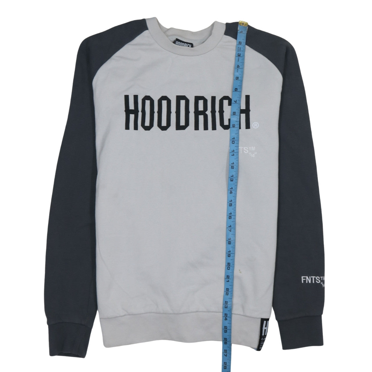 Hoodrich Men's Grey and Black Crew Neck Pullover Sweatshirt Small Cotton