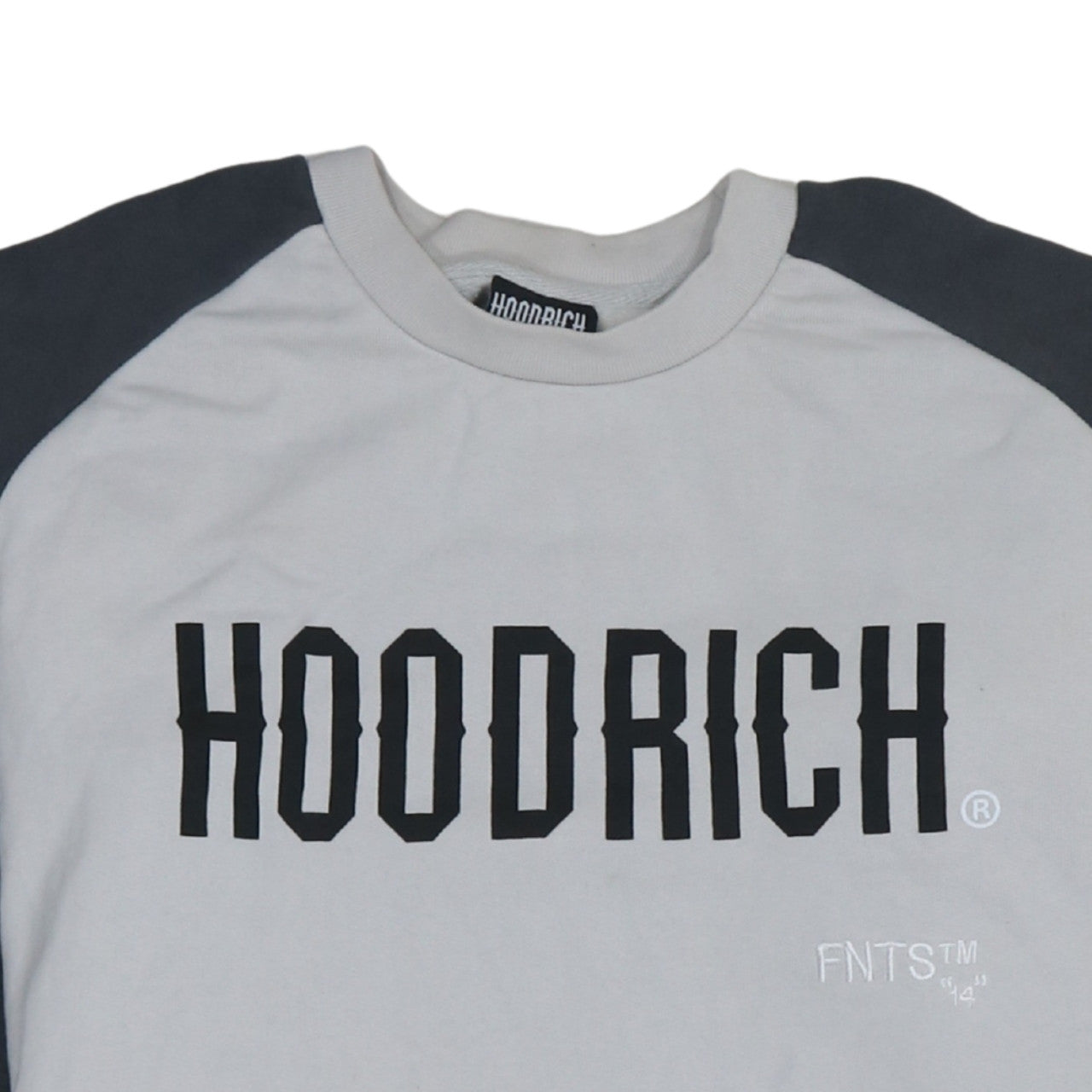 Hoodrich Men's Grey and Black Crew Neck Pullover Sweatshirt Small Cotton