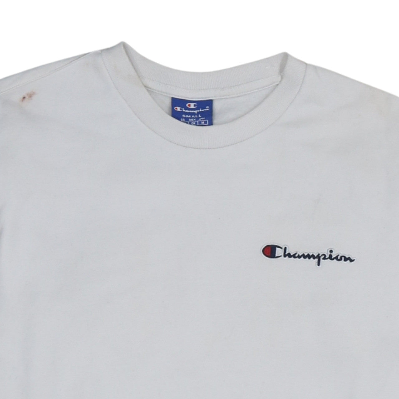 Champion Men's White Small Pullover Crew Neck Sweatshirt