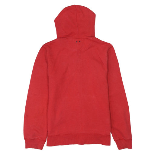 Converse Men's Red Full Zip Hoodie Size M Logo Fleece Sweatshirt
