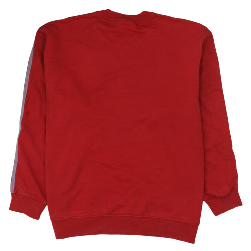 Adidas Women Red Crew Neck Long Sleeve Pullover Sweatshirt Size S