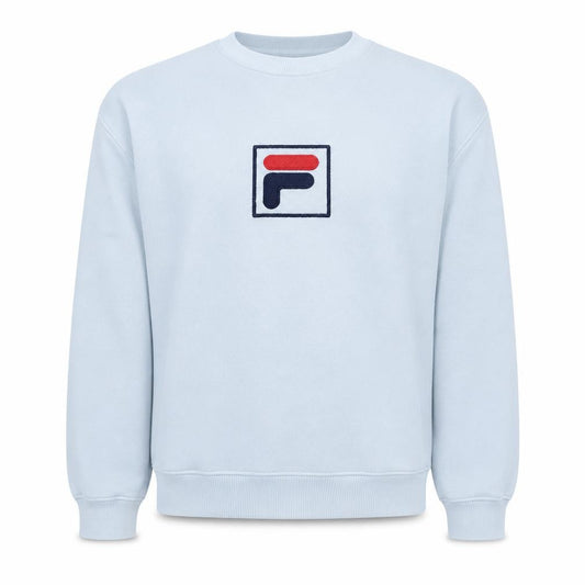 Fila Men's White Small Logo Crew Neck Pullover Sweatshirt