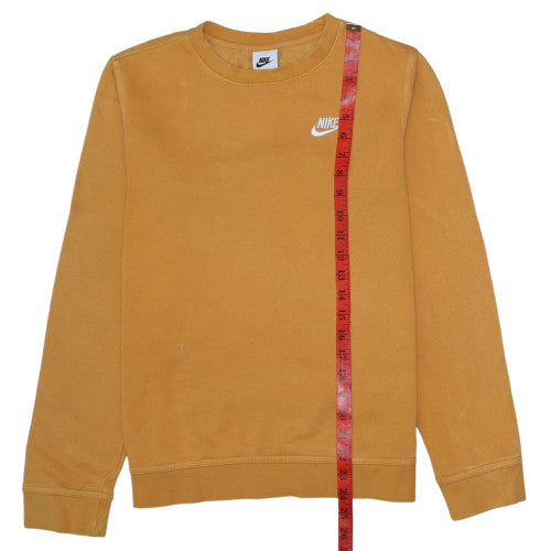 Nike Men's Brown Logo Crew Neck Pullover Sweatshirt M