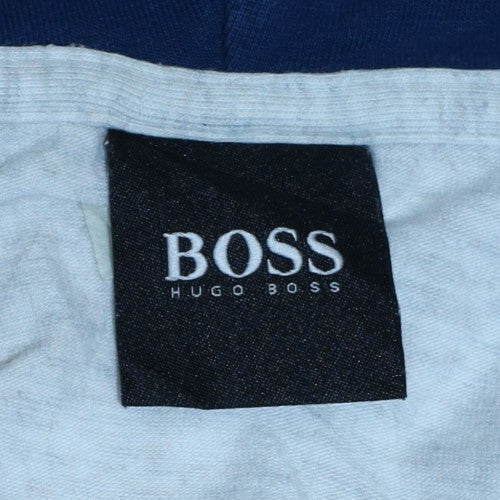 Hugo Boss Mens Grey Full Zip Hoodie Size L Regular Fit