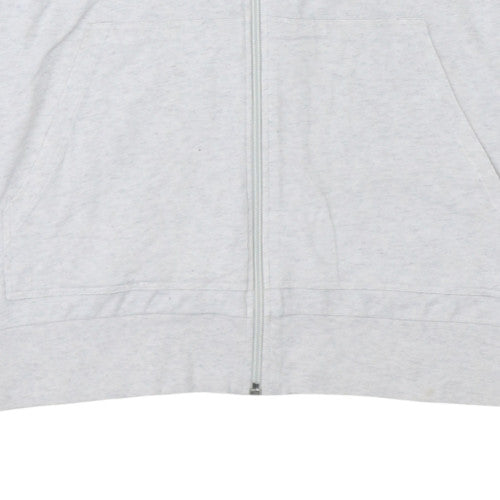 Hugo Boss Mens Grey Full Zip Hoodie Size L Regular Fit