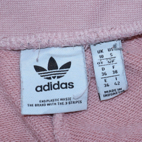 Adidas Womens Pink Jogger Sweatpants Size 10 Elastic Waist Activewear