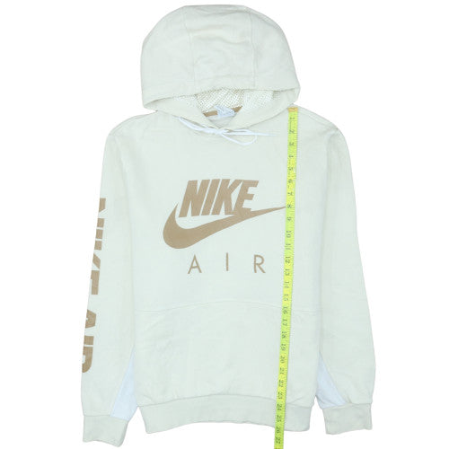 Nike Men’s Beige Pullover Hoodie M Logo Graphic Sportswear