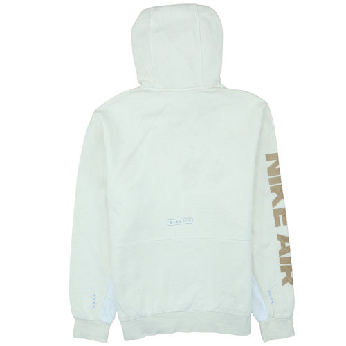 Nike Men’s Beige Pullover Hoodie M Logo Graphic Sportswear