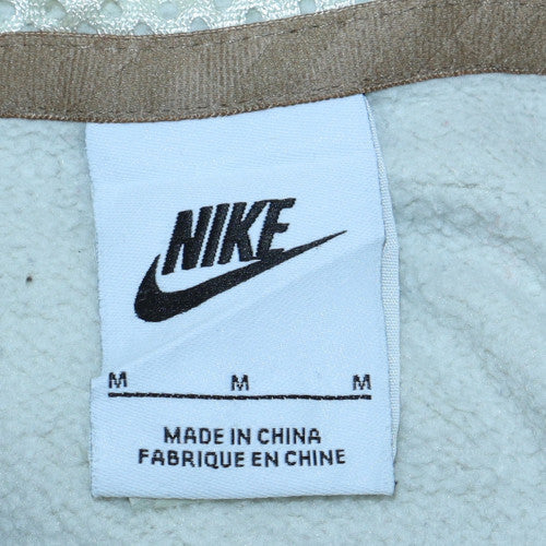 Nike Men’s Beige Pullover Hoodie M Logo Graphic Sportswear