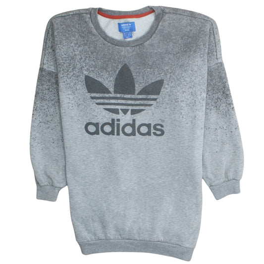 Adidas Unisex Grey Pullover Crew Neck Sweatshirt Size L