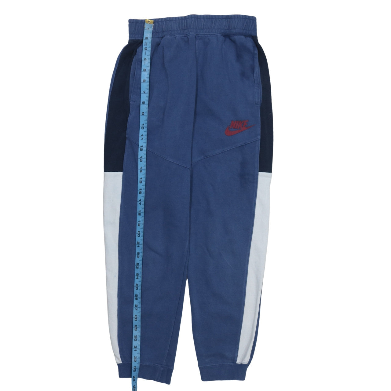 Nike Blue Teens XL Jogger Trousers Fleece Colourblock Activewear