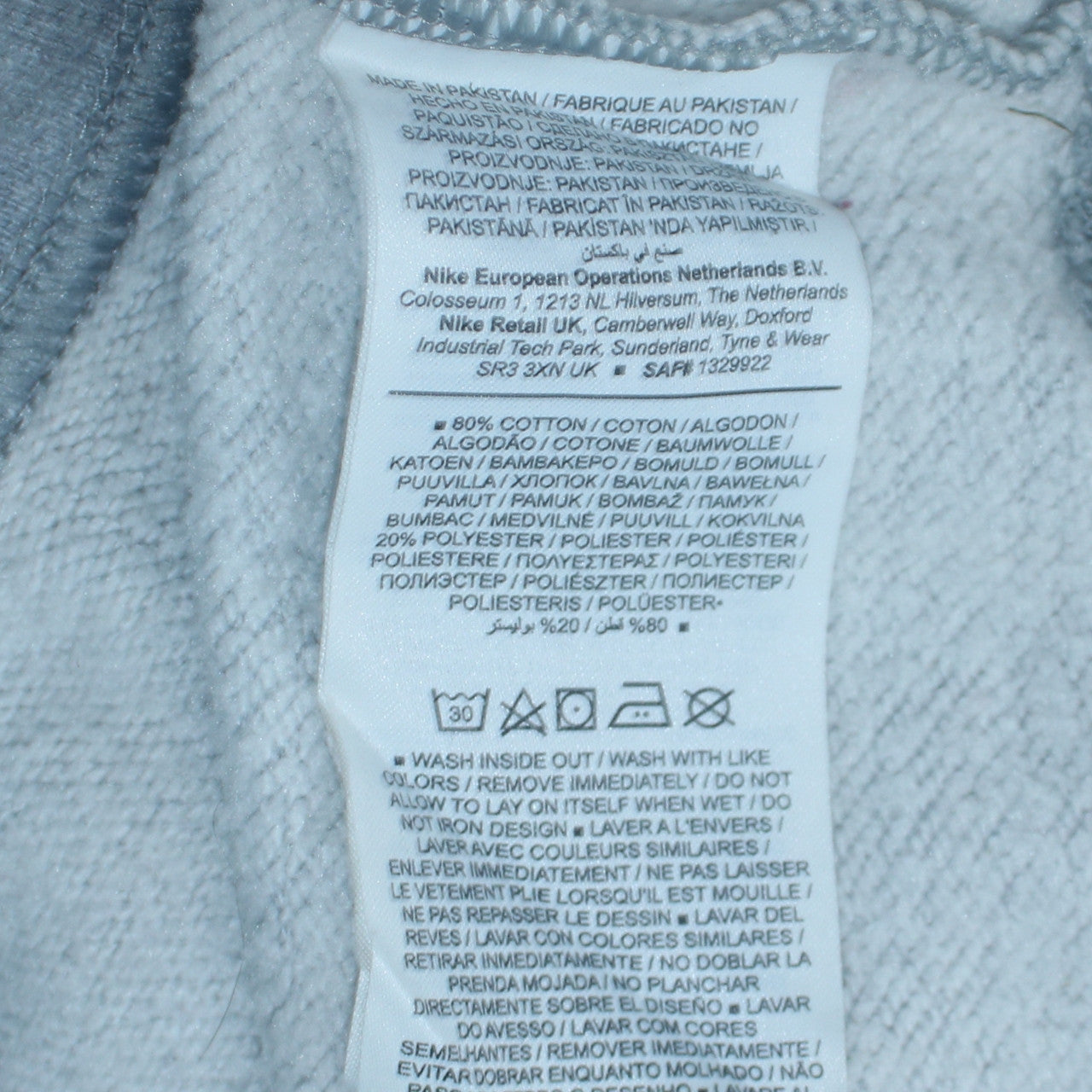 Nike Men's Grey Crew Neck Sweatshirt Small Pullover Fleece