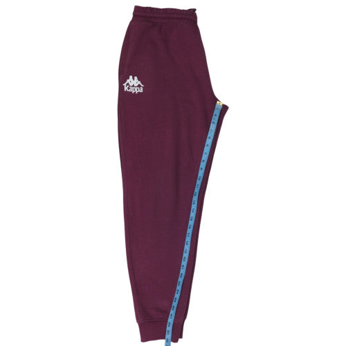 Kappa Womens Burgundy Jogger Sweatpants Size M Elastic Waist Fleece Lined