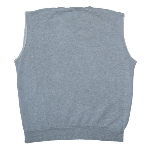 Ellesse Men's Grey Camo Logo Sleeveless Crew Neck Sweatshirt XL