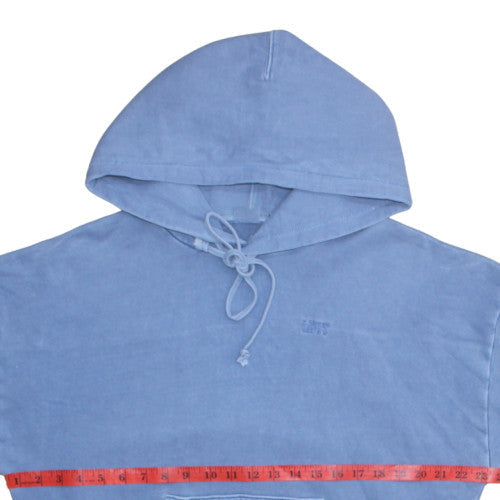 Levi's Men Blue Pullover Hoodie S Cotton Relaxed Fit Casual