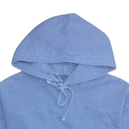 Levi's Men Blue Pullover Hoodie S Cotton Relaxed Fit Casual