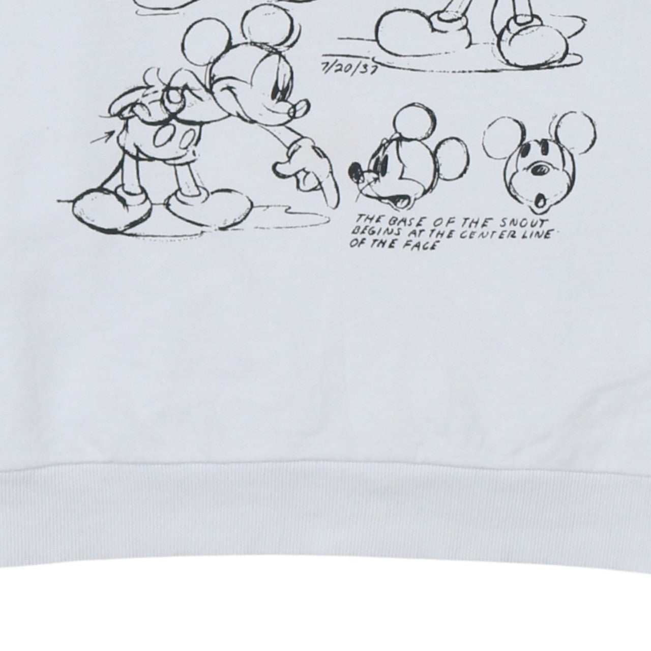 Primark Disney Women White Mickey Mouse Sweatshirt M 12/14 Crew Neck