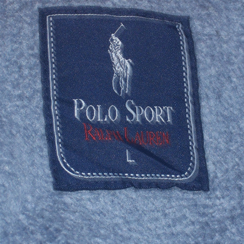 Polo Sport Ralph Lauren Men's Blue Full Zip Hoodie Size L Cotton