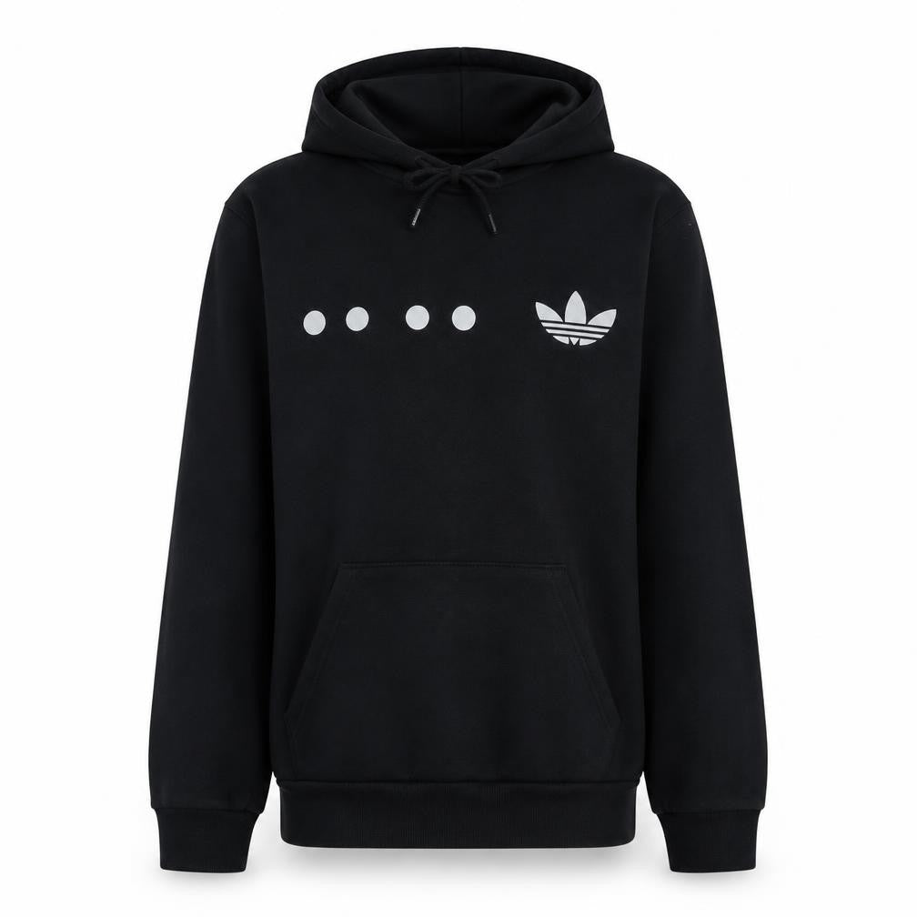 adidas Men's Black XS Pullover Hoodie Logo Fleece Sweatshirt