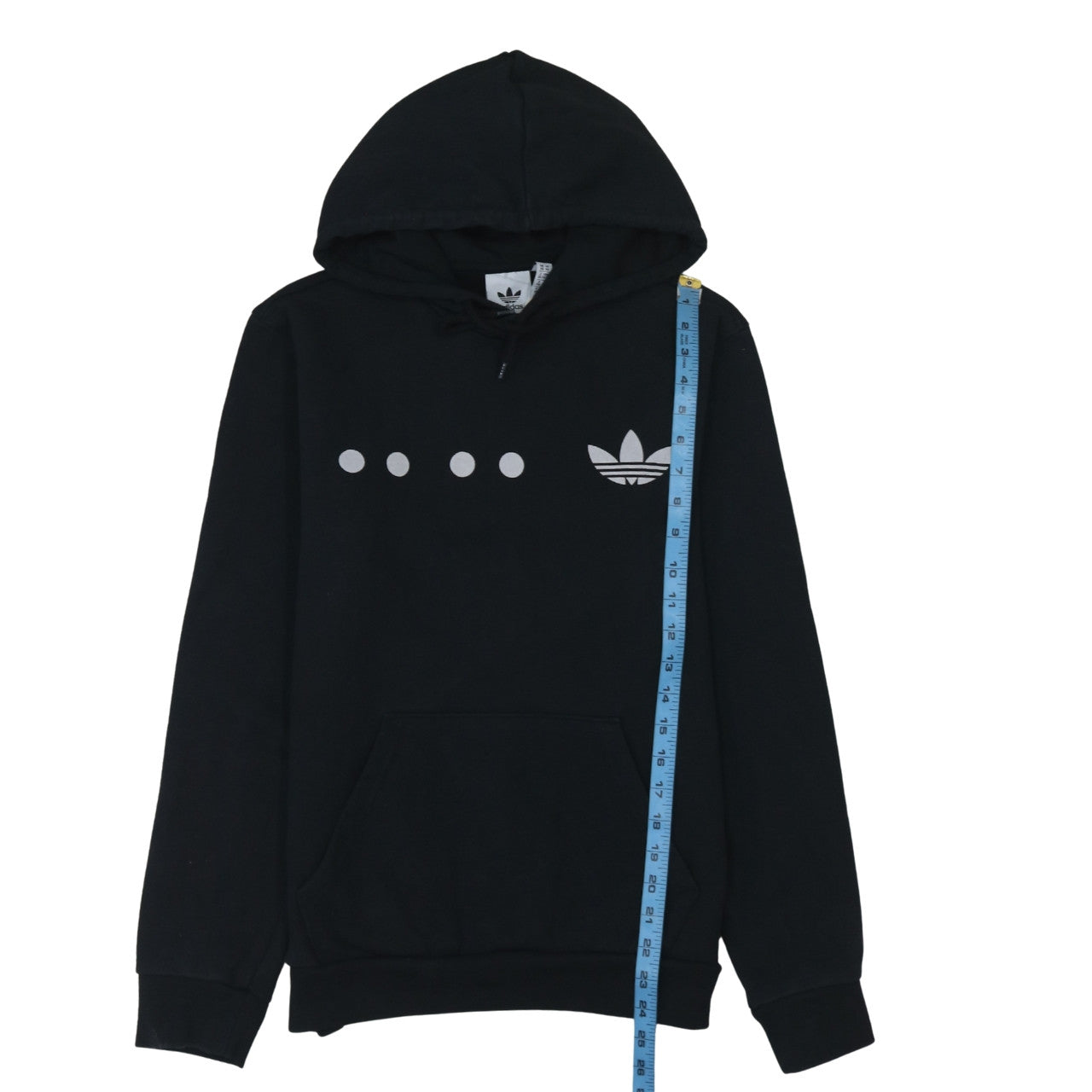 adidas Men's Black XS Pullover Hoodie Logo Fleece Sweatshirt