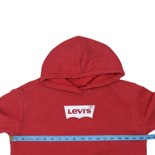 Levi's Teens Red Pullover Hoodie 14 Plus Cotton Logo Sweatshirt