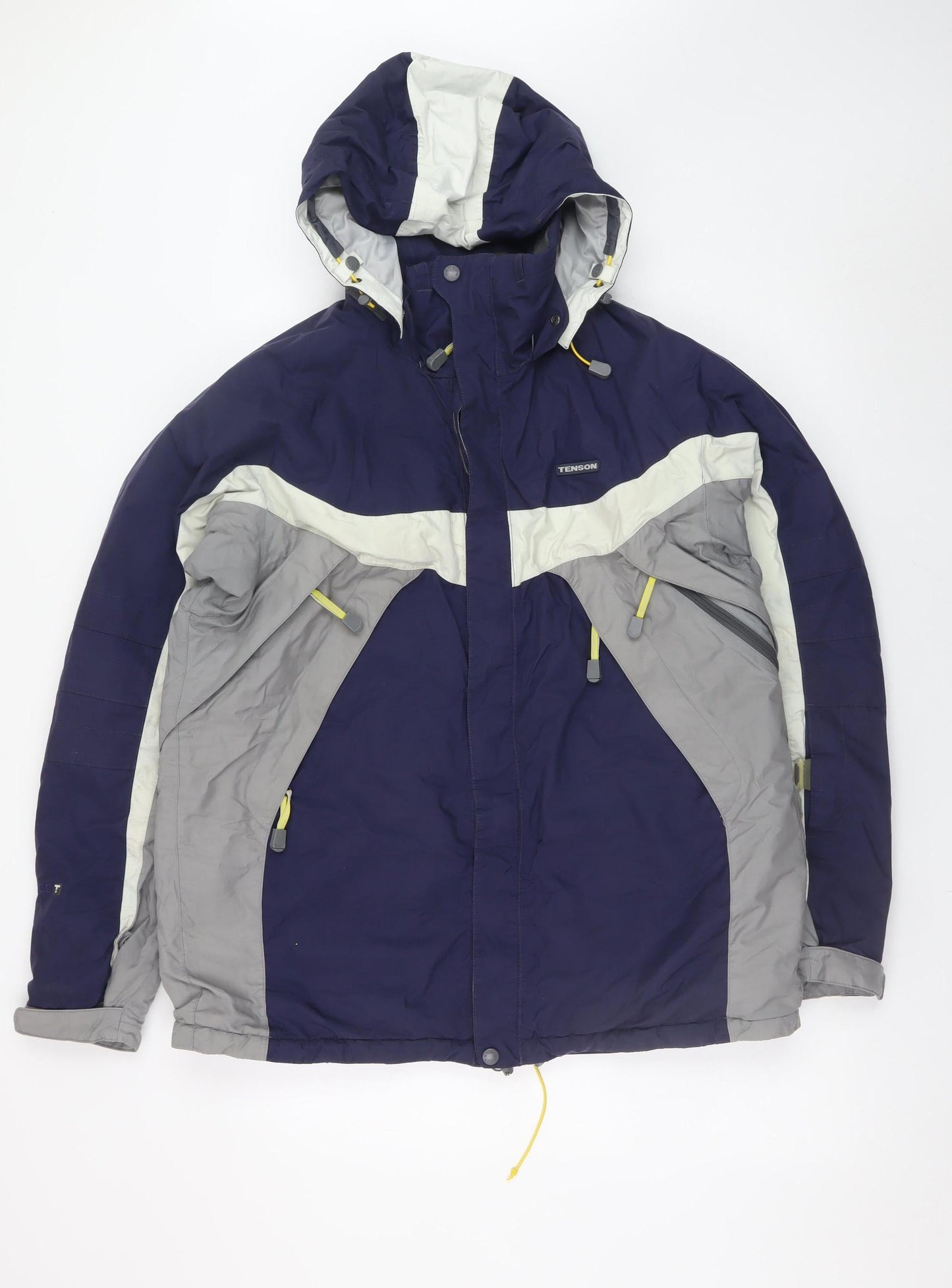 Tenson Men’s Blue Waterproof Hooded Parka Jacket Size S
