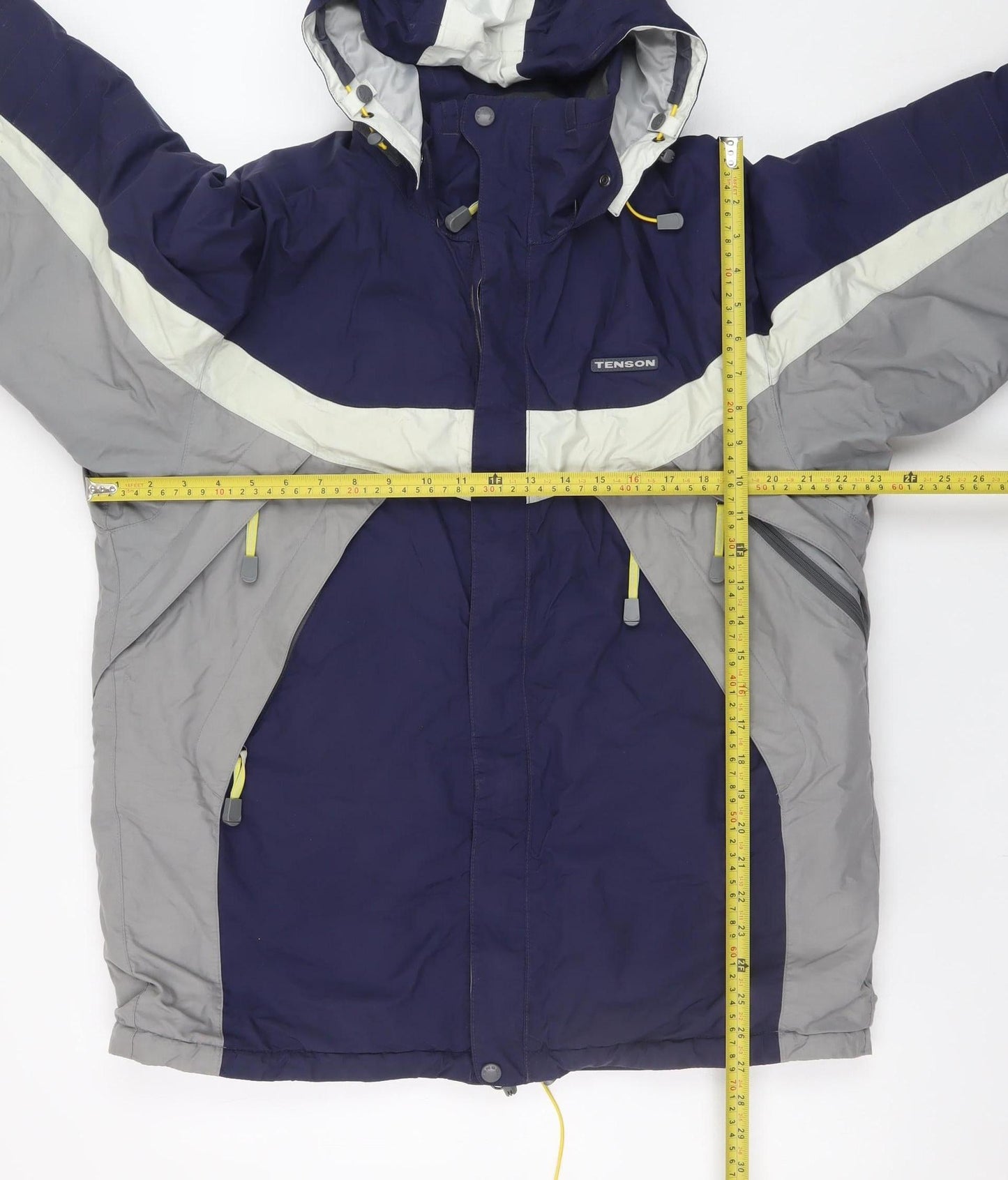 Tenson Men’s Blue Waterproof Hooded Parka Jacket Size S