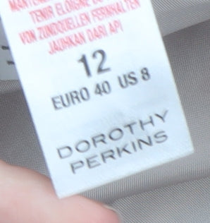 Dorothy Perkins Women Beige Size 12 Mid-Length Lined Open Coat