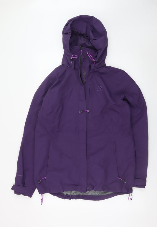 Karrimor Women's Purple Waterproof Hooded Parka Jacket Size 12