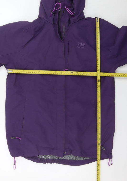 Karrimor Women's Purple Waterproof Hooded Parka Jacket Size 12