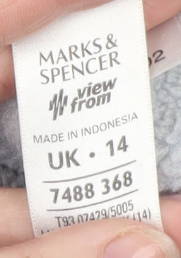 Marks and Spencer Women’s Grey Fleece Full Zip Jacket Size 14