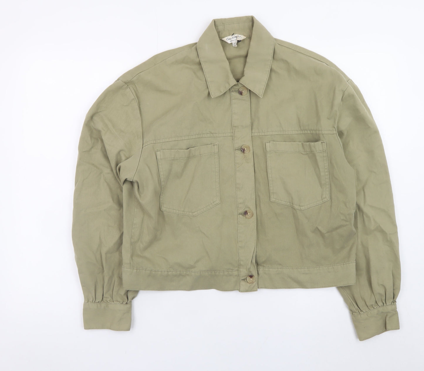 Miss Selfridge Women’s Green Cotton Basic Jacket UK 12