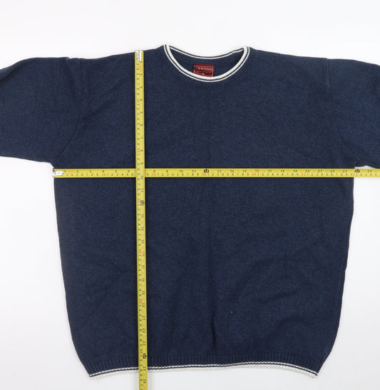 Burton Menswear Blue Crew Neck Knit Jumper XL Men’s Pullover