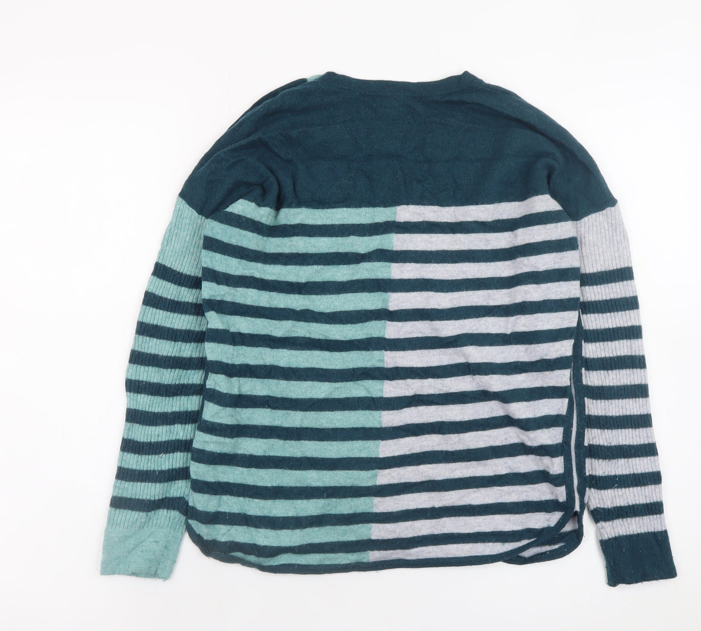 White Stuff Women's Multicoloured Striped Long Sleeve Jumper UK 10