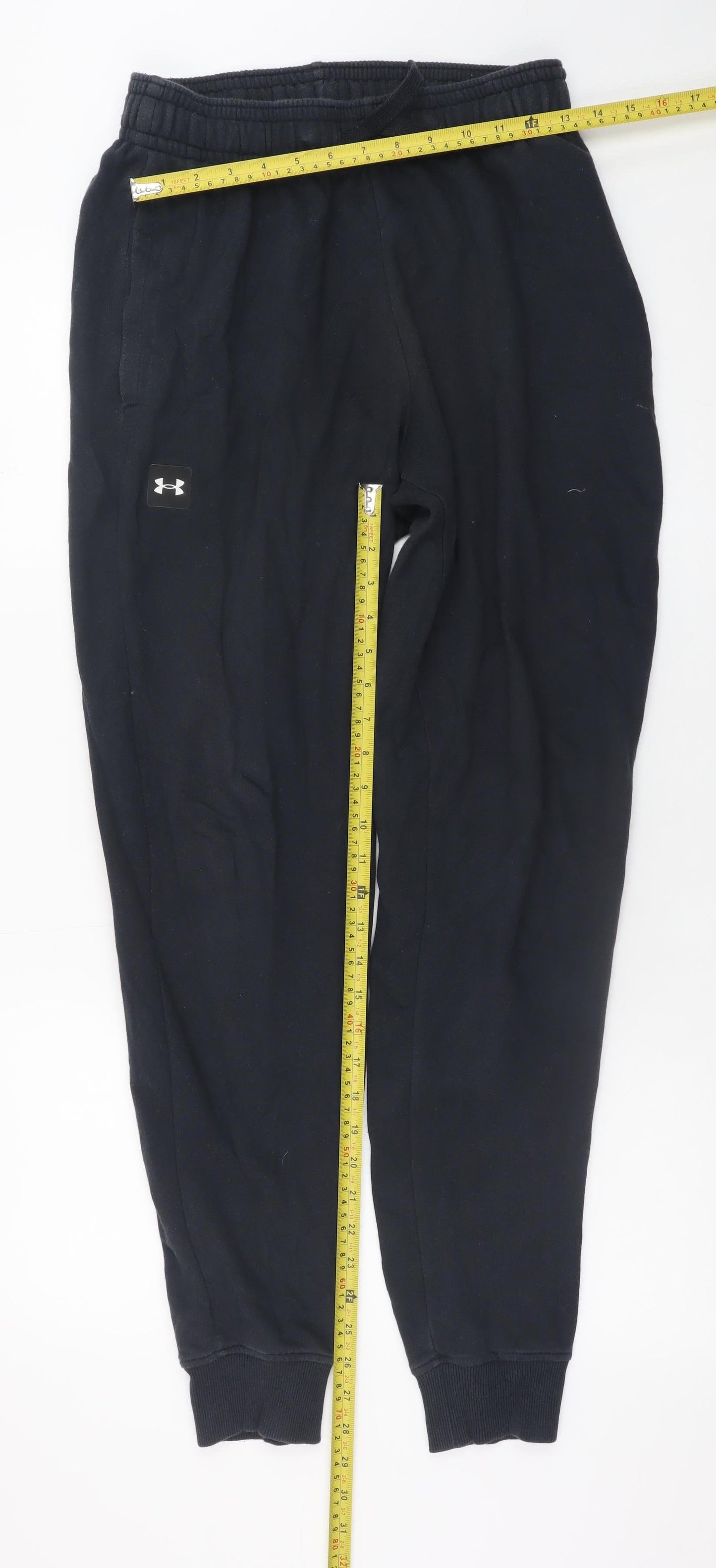 Under Armour Mens Black Jogger Trousers Size M Relaxed Fit