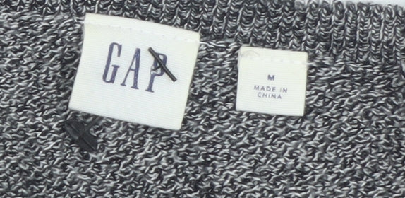 GAP Men's Grey V-Neck Knit Pullover Jumper Size M