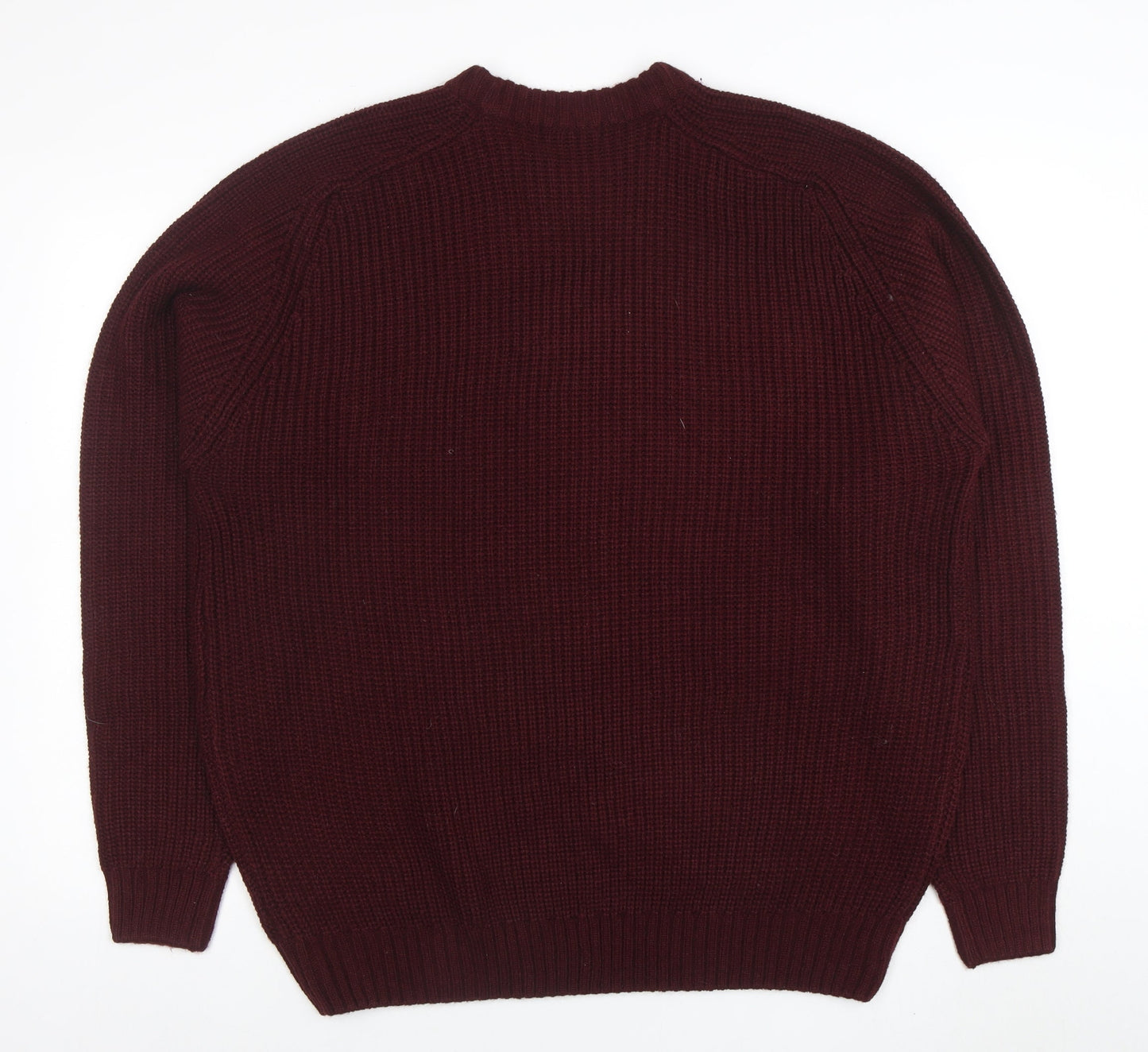 R.G. Field Men's Red Acrylic Knit XL Crew Neck Jumper