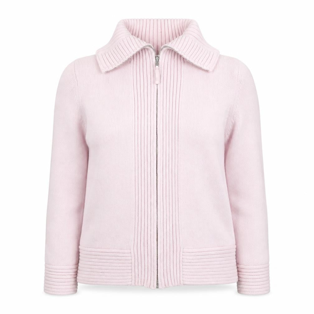 Marks and Spencer Women’s Pink Full Zip Collared Jumper Size 14