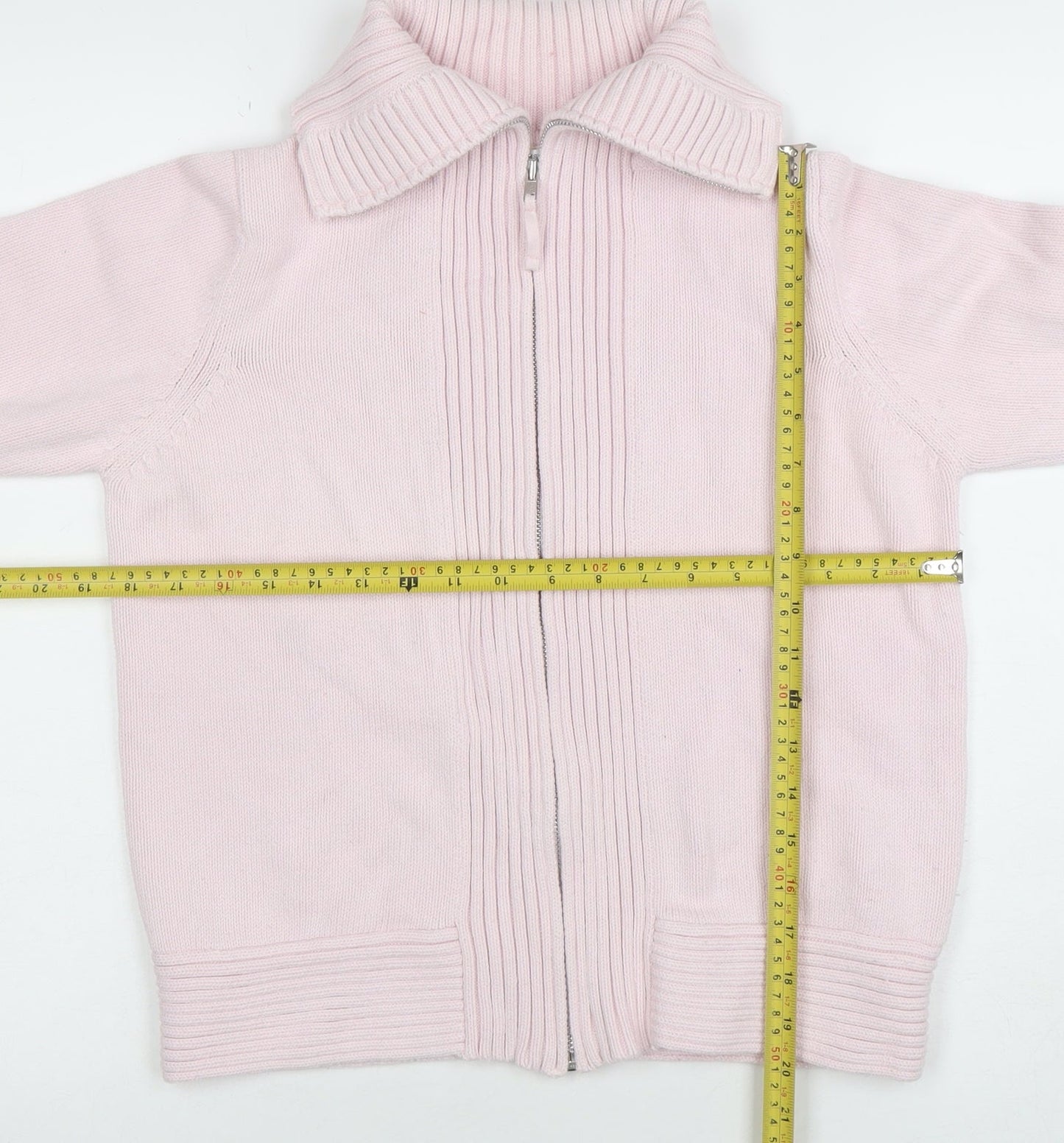 Marks and Spencer Women’s Pink Full Zip Collared Jumper Size 14