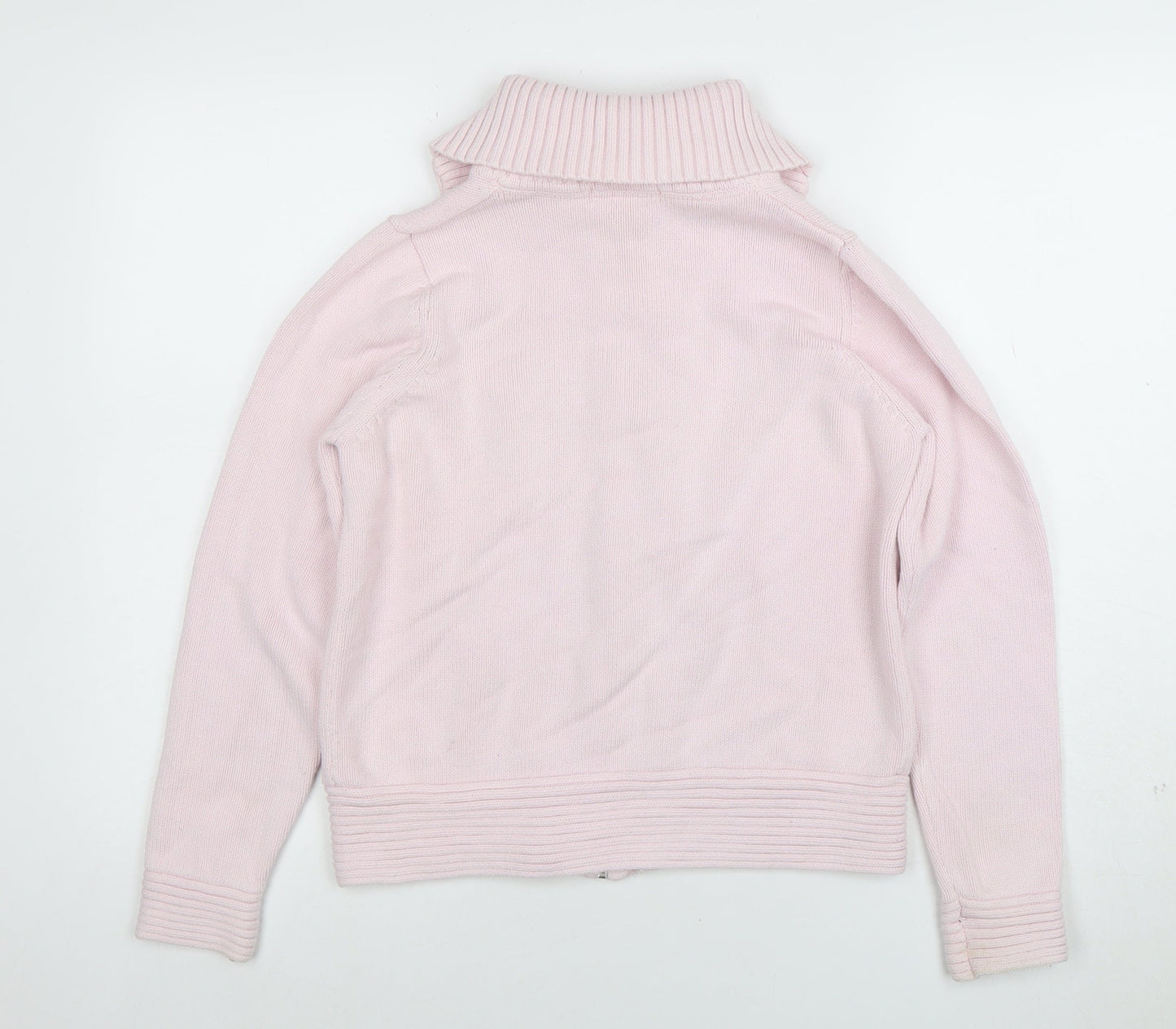 Marks and Spencer Women’s Pink Full Zip Collared Jumper Size 14