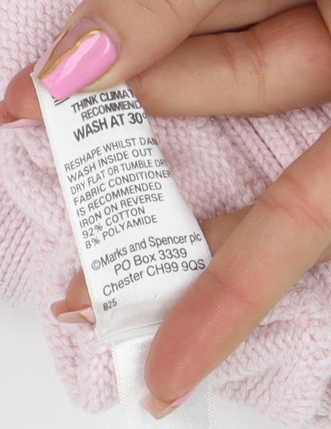 Marks and Spencer Women’s Pink Full Zip Collared Jumper Size 14