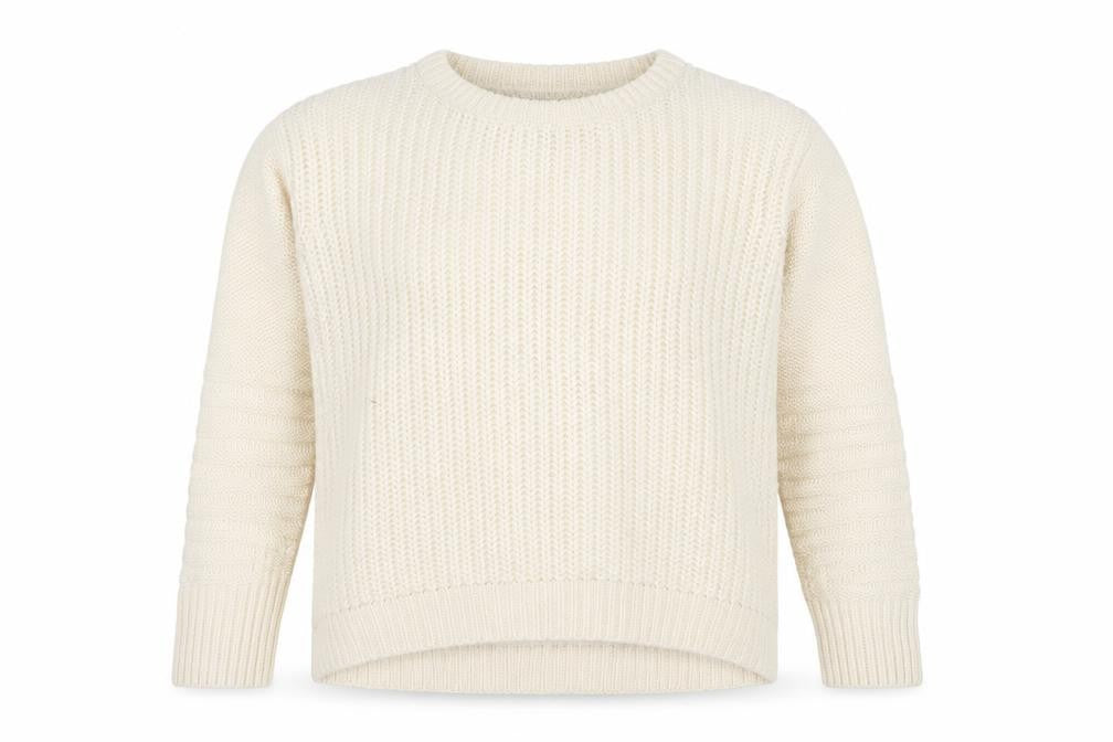 Brave Soul Women Ivory Chunky Knit Crew Neck Jumper Size M