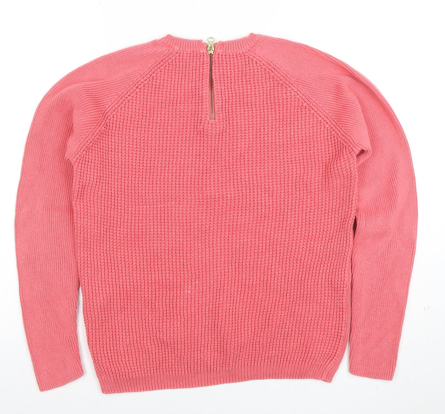 Dorothy Perkins Women's Pink Cotton Crew Neck Jumper Size 12