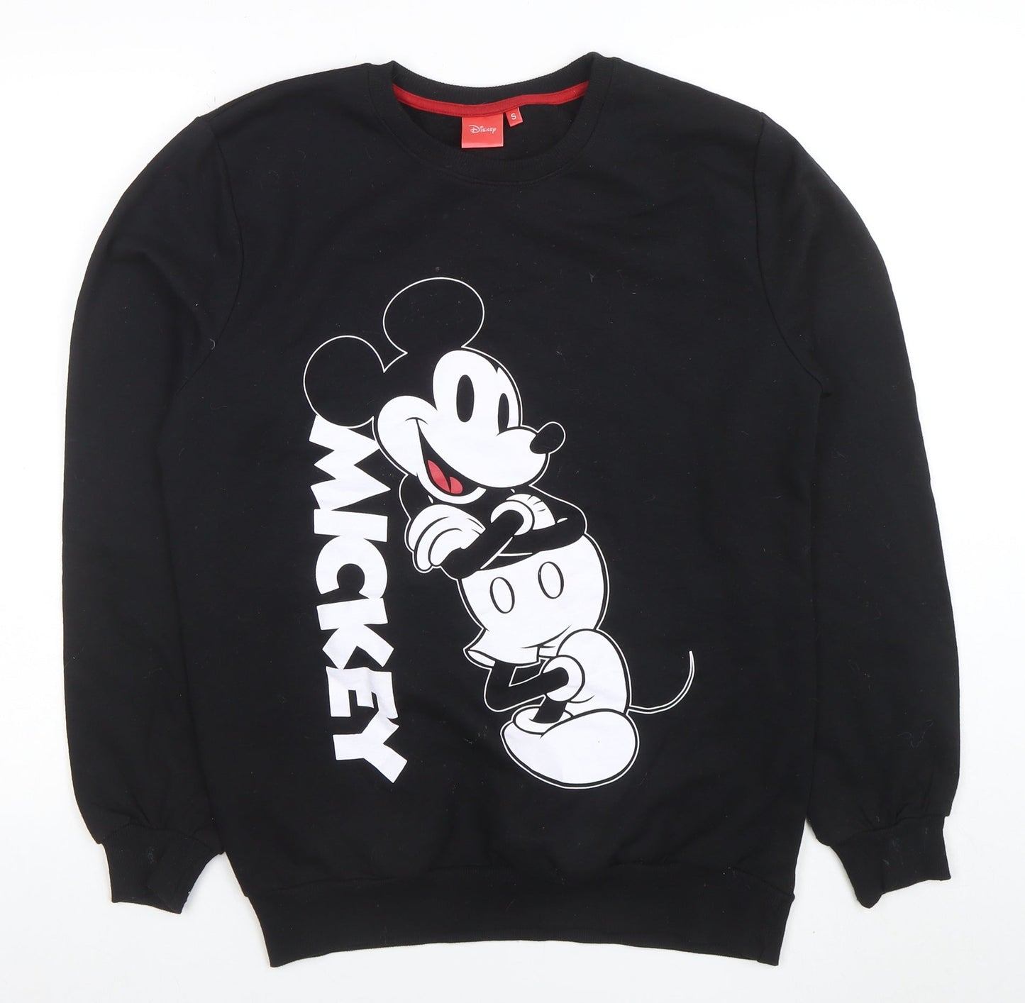Disney Men's Black Mickey Mouse Graphic Pullover Sweatshirt Size S