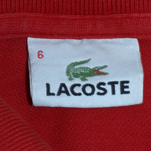 Lacoste Men's Red Cotton Short Sleeve Polo Shirt XL