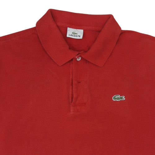 Lacoste Men's Red Cotton Short Sleeve Polo Shirt XL