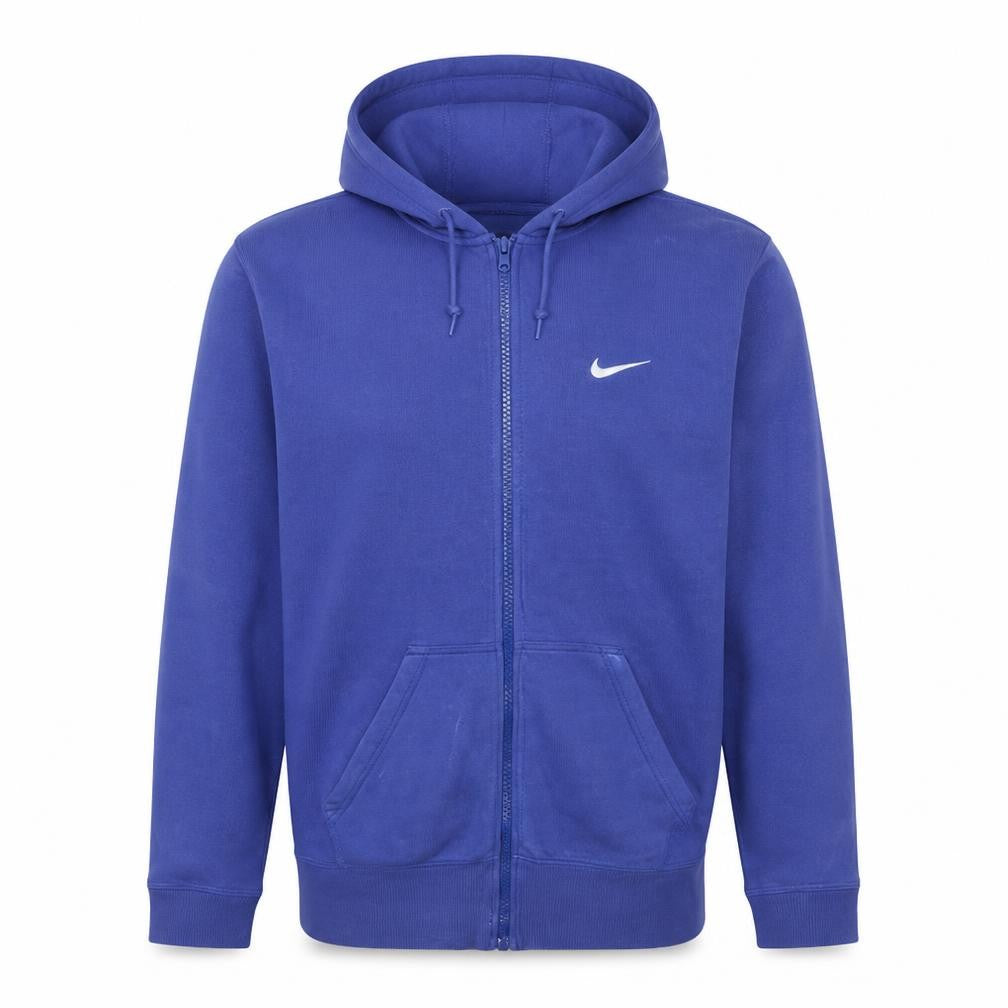 Nike Men's Blue Full Zip Hoodie L Fleece Sweatshirt