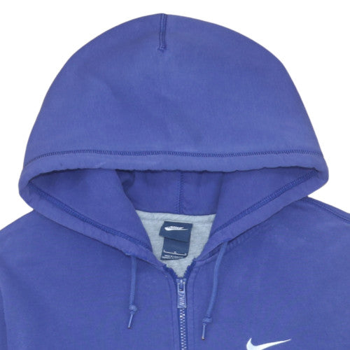 Nike Men's Blue Full Zip Hoodie L Fleece Sweatshirt